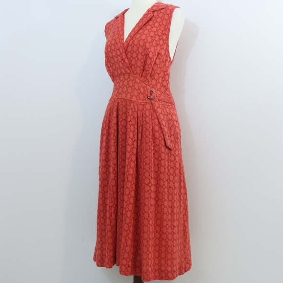 Anthropologie Elm Collared Cotton Eyelet Dress - Picture 5 of 10